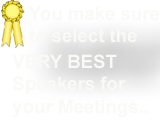 Financial Meeting Planners Select Best Speakers